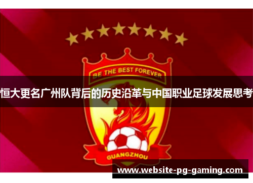 恒大更名广州队背后的历史沿革与中国职业足球发展思考